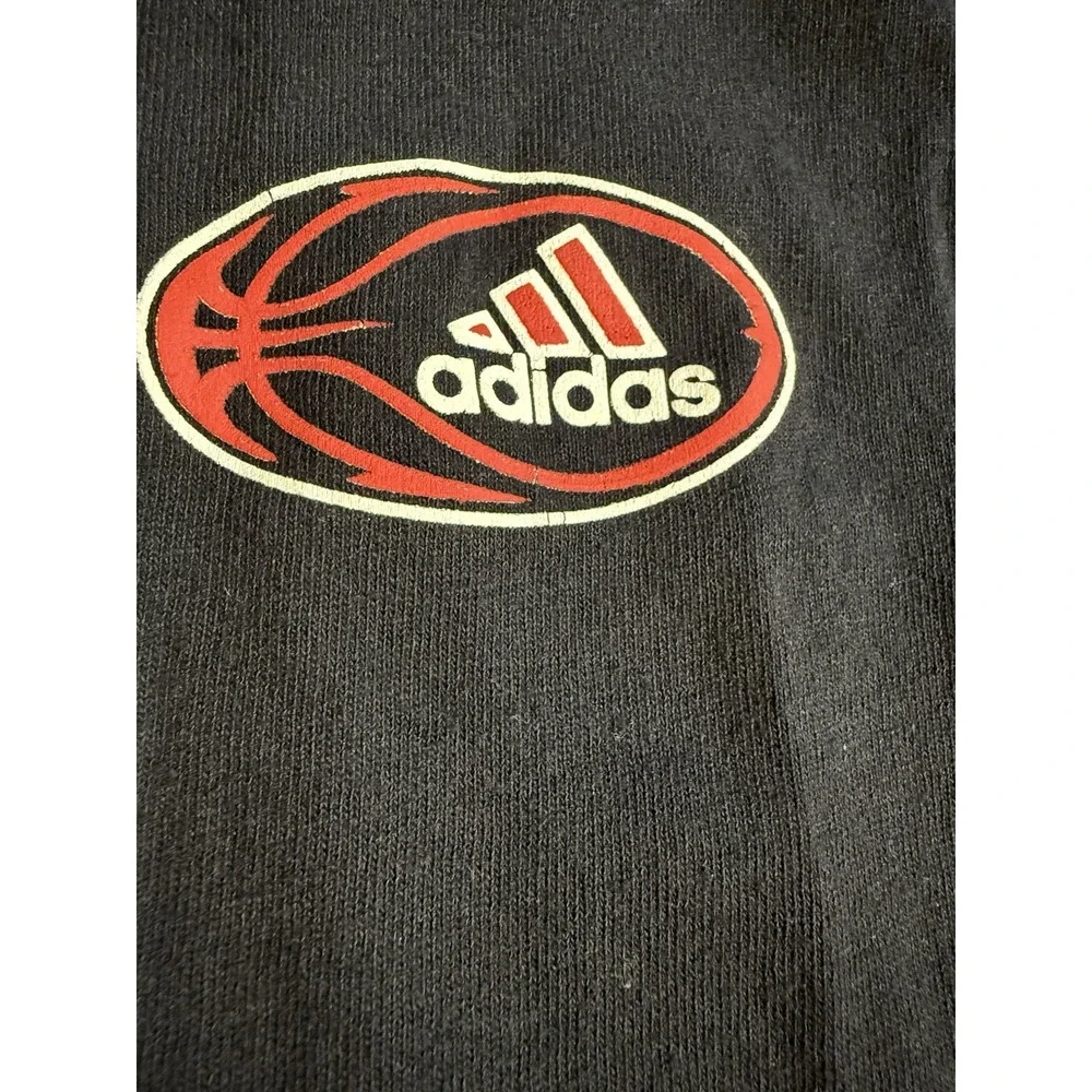 Vintage Adidas Basketball Muscle Tank XL Black‎ Made USA Sleeveless Tee 00s